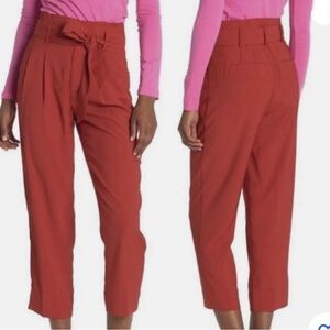 Madewell burnt orange paper bag tapered trouser